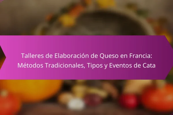 Talleres de Elaboración de Queso en Francia: Métodos Tradicionales, Tipos y Eventos de Cata
